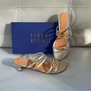Stuart Weitzman COOKIE Embellished Sandals, Size 8